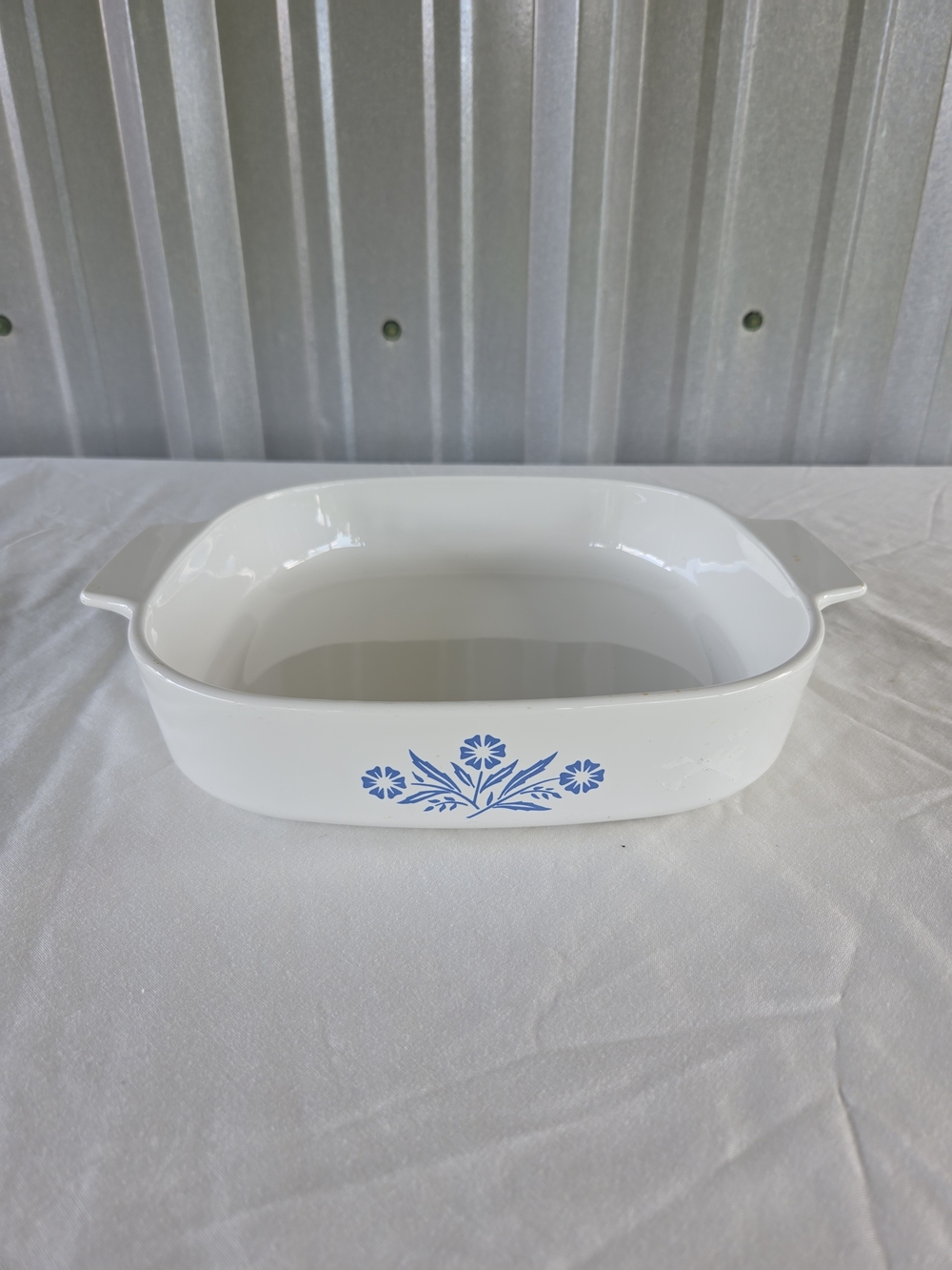 Vintage Corningware Baking Dish in Blue Cornflower Pattern